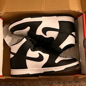 Panda high top dunks. Worn once. Great condition.